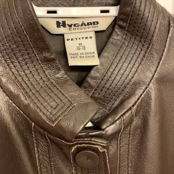 Leather front with sweater rule sleeves and back jacket - Picture 5 of 5